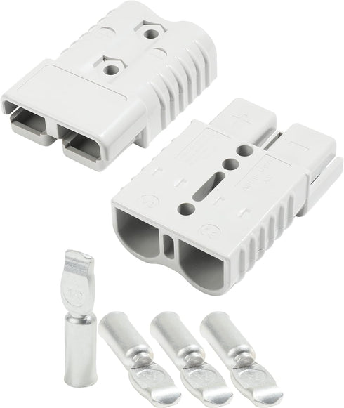 2 Pack 175Amp Battery Quick Connector,2 to 4 Gauge Quick Disconnect Battery Terminal for Car Winch Trailer,12V Wire Harness Plug Connector Kit,Jum...