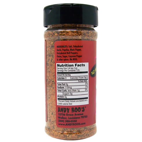 Andy Roo's Cajun Garlic Seasoning, 5 Ounces - No MSG...