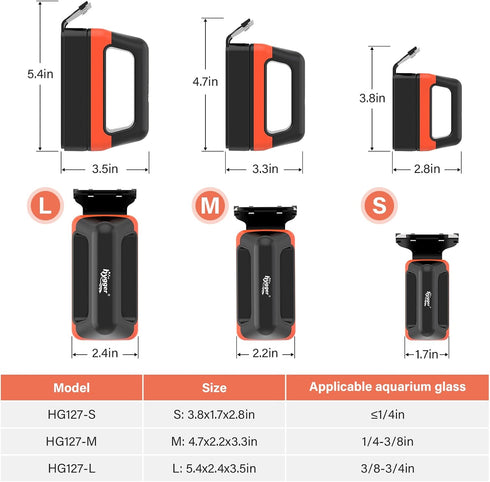 hygger Fish Tank Magnetic Glass Cleaner Two Detachable Algae Scraper for Aquarium Fish Tank?Floating Scrubber Brush Glass Algae Magnet Cleaning To...