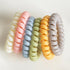 Spiral Hair Ties 20 Pieces Traceless No Crease Coil Hair Ties No Damage Phone Cord Hair Ties Elastics Hair Coils Plastic Hair Bands Spiral Bracele...