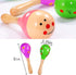 Sansheng 12 PCS Mini Fiesta Wooden Maracas Toys, Wooden Maracas Festival Painting, Wooden Carnival Maracas (Random Colors)...