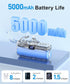 Portable Charger, Mini Power Bank, 5000mAh Phone Charger, Compact Battery Pack for iPhone&Android, USB C Cable, LCD Display, Battery Bank Compatib...