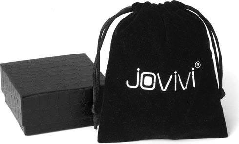 JOVIVI 2pcs Set Men's Silver Golden Necktie Tie Clips Link Chain Cravat Collar Pins Brooch w/Box...