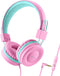 iClever Kids Headphones with Microphone for School - 85dB/94dB Volume Control, Wired Headphones for Kids Girls Boys, Adjustable Foldable On-Ear He...