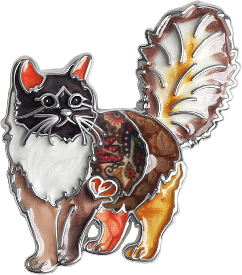 NEWEI Cat Brooch Pins for Women Girls Jacket Bag Charms Cat Pins Jewelry Gifts...