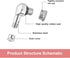 2 PCS Motorcycle Tire Valve Stems, 90 Degree Aluminum 11.3mm/10mm Rim Wheel Tubeless Angle Air Stem with Rubber Seals, Compatible with Most Motorc...