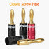 Banana Plugs with Dual Set Screws,Black and Red Aluminum Shell,6 Pairs......