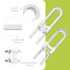 6 Pack Adjustable Cabinet Locks for Babies, U-Shaped Baby Proofing Child Locks for Kids Toddlers Safety, Sliding door latches for Cabinets, Drawer...