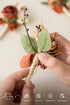 Ling's Moment Boutonniere for Men, 6pcs Groom Groomsmen Boutonniere, Artificial Flowers for Wedding Decor/Prom/Homecoming, etc.Terracotta Orange...