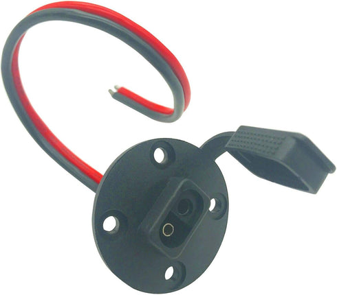 Solar Weatherproof SAE Socket sidewall Port,12 AWG SAE Cable Quick Connect Panel Mount Universal Flush Mountable Connector - with 8 Mounting Screw...