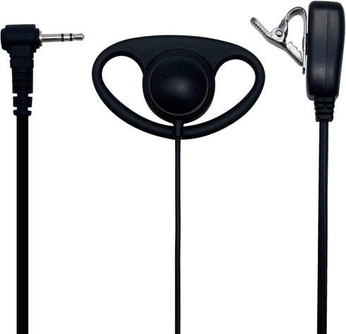Walkie Talkie Earpiece with Mic PTT 2.5mm 1 Pin D Shape Radio Earpiece Headset Compatible with Motorola Talkabout Walkie Talkie MH230R MR350R T200...
