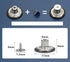 40 Sets Button Pins for Loose Jeans,17 mm and 21mm No Sew and No Tools Instant Replacement Snap Tack Pant Button,Reusable and Adjustable Metal Pan...