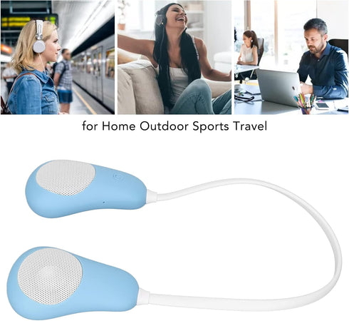 Neckband Bluetooth Speaker, Hands Free Wireless Wearable Speaker, True 3D Stereo Sound Around The Neck Speaker, Portable Neck Bluetooth Soundwear ...