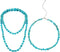 Glenmal 2 Pieces Long Turquoise Beads Endless Necklace Turquoise Choker Necklace Boho Western Necklaces for Women Handmade Turquoise Jewelry, 47''...