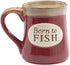 "Born To Fish" Coffee Mug with Fisherman's Serenity Prayer Great Fishing Gift...