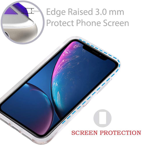 BAISRKE Marble Case for iPhone XR, Shiny Rose Gold Design Bumper Matte TPU Soft Rubber Silicone Cover Phone Case for iPhone XR 6.1 inch (2018) - W...