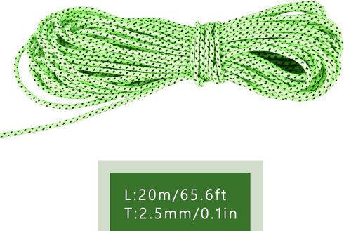 Tent Rope, Outdoor Camping High Strength Polyester Reflective Tent Guyline Rope Guy Line Cord Camping Tents and Accessories...