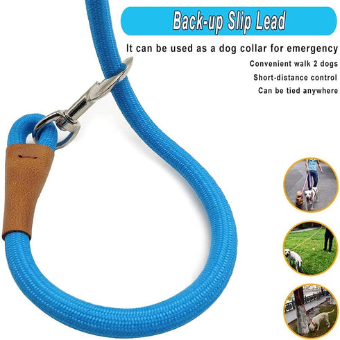 6 Foot Dog Tie Out Rope Leash, Heavy Duty Climbing Nylon Basic Leash for Camping, Indoor, Outdoor and Front Yard...