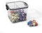 Keycaps Storage Box, 4 Grids Organizer Box with Dividers, Keyboard Switch Container Transparent Plastic Sealed Switch Storage Can Mechanical Keybo...