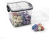 Keycaps Storage Box, 4 Grids Organizer Box with Dividers, Keyboard Switch Container Transparent Plastic Sealed Switch Storage Can Mechanical Keybo...