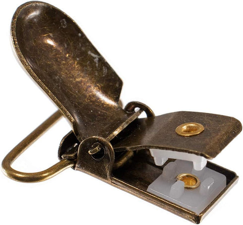 Craft’s County Metal Suspender Clips for Holding and Clamping– 35mm/1.38 inches - Bronze – 20 PC...