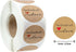 1000PCS Handmade with Love Stickers,1 Inch Small Round Brown Thank You Red Heart Baking Stickers Label Bakery Stickers for Baked Goods Packaging, ...