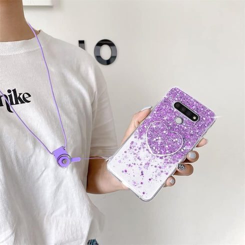 for LG Stylo 6 Phone case, Suitable for Girls and Women, Soft TPU Cushion to Protect The Cute Phone case, with Bracket and Lanyard, Suitable for S...