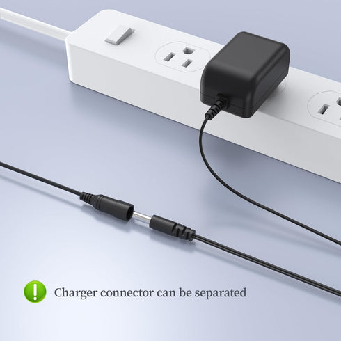 9V Charger for Voweek VWS211 SP02 AC/DC Adapter for LABIGO LA1 Pro Electric Spin Scrubber Power Supply Cord 2-Prong 6.0FT Electric Cleaning Brush ...