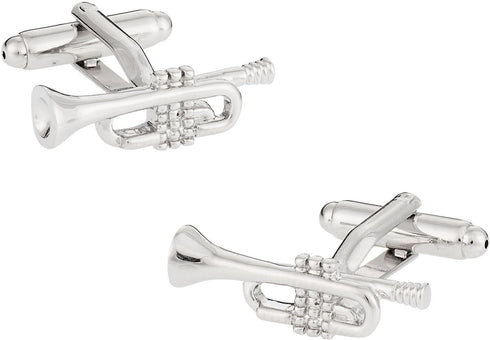Trumpet Cufflinks for Jazz Musicians with Presentation Box...
