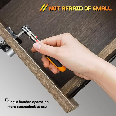 1/4” Mini Ratchet Set- 12 Pieces Ratchet Screwdriver Set, 36-Tooth Reversible Premium Extended Right Angle Ratchet, 90 Degree High Torque Mini Off...
