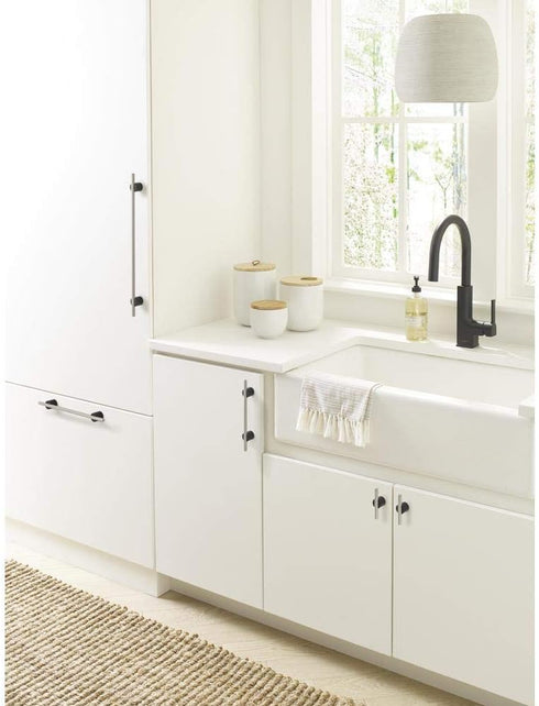 Amerock | Cabinet Pull | Matte Black/Polished Nickel | 5/8 inch (16 mm) Center to Center | Transcendent | 1 Pack | Drawer Pull | Drawer Handle | C...
