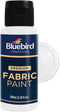 BLUEBIRD Fabric Paint, White, 3.4 Fl Oz, Permanent Fabric Paints for Clothes, Furniture Upholstery...