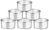 TeamFar 4 Inch Cake Pan, 6 Pcs Layer Baking Round Cake Pans Set Stainless Steel, For Baking Steaming Serving, Healthy & Sturdy, Mirror Finish & Di...