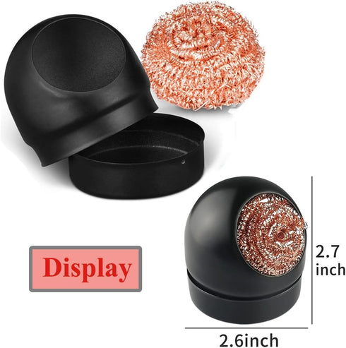 Soldering Iron Tip Cleaner, High Temperature Resistant Solder Tips Cleaning Wire Ball & Base Holder Soft Coiled Brass Metal Scrubber Tip Cleaner K...