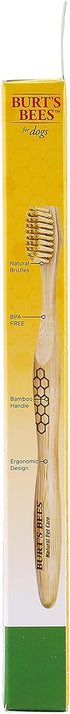Burt's Bees for Pets Bamboo Bristle Dog Toothbrush - Naturally Derived Dog Toothbrush Made from Bamboo - BPA Free, Ergonomic Handle Toothbrush for...