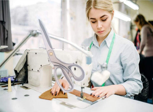 Professional Tailor Scissors 8.5 in for Cutting Fabric Multi-Purpose Heavy Duty Scissors Sewing Scissors for Leather Cutting Industrial Sharp Sewi...