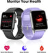 Smart Watch, Fitness Tracker with Heart Rate Monitor, Blood Oxygen, Sleep Tracking, 1.5 Inch Touchscreen Smartwatch for Android iOS Swimming Water...