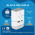 Ceptics US to India Plug Adapter, Type D Plug Adapter QC 3.0 & PD, Safe USB & USB-C 18W, India Plug Adapter Fast Charging - 2 USA Socket Compact &...