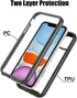 CaseTown Compatible with iPhone 11, Cute Unicorn Black Pattern Dual Layer Heavy Duty Shockproof Shockproof Defender Transparent Bumper Back Cover ...