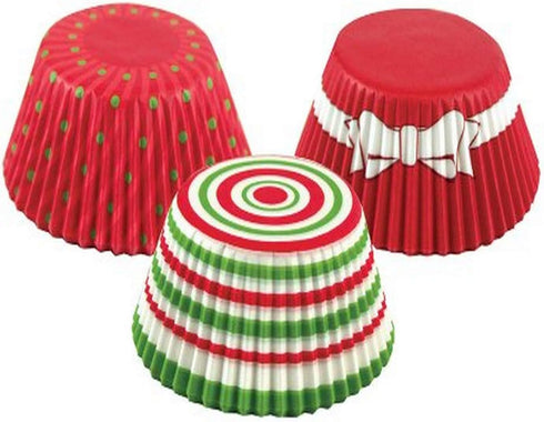 Fox Run Christmas Circles Bake Cup Set, 3 x 3 x 1.25 inches, Multicolored...