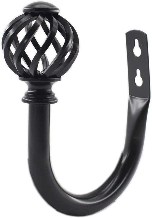 2 Pack Curtain Holdbacks,ULIFESTAR U Shaped Wall Mounted Curtain Tieback Hooks Drapery Tiebacks Decorative Curtain Hooks Window Treatment Holdback...