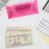 Cash Envelope Wallet with 6pcs Divider with Pockets and 2pcs Monthly Tab Stickers Set Reusable Budget Envelopes Pink Glitter PVC Money Bag Pouch O...