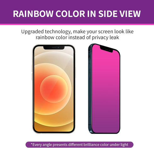 2 Pack Gradient Tempered Glass for iPhone 12 Pro / 12 Privacy Screen Protector for iPhone12 / 12Pro 6.1inch Anti Spy Anti Blue Light Eye Protectio...