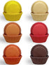 qiqee 300 Counts Cupcake Liners Cupcake Cups Food Grade 6 Solid Yellow Red Colors Cupcake Papers Muffin Baking Cups Cupcake Wrappers (Standard Siz...