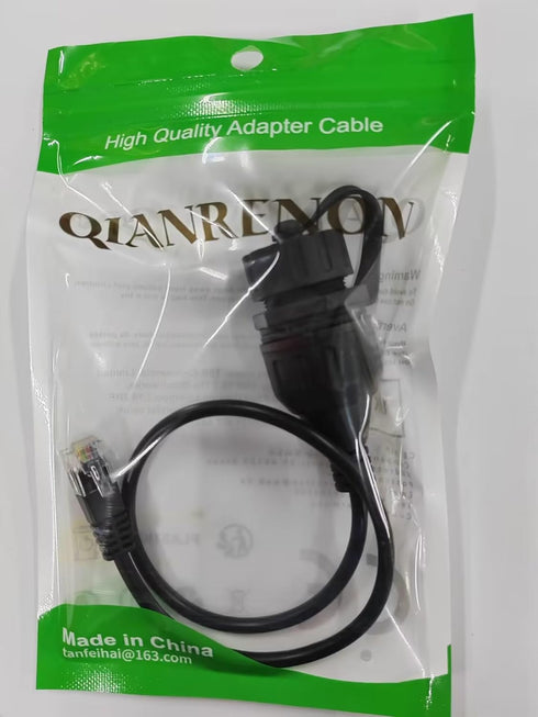 QIANRENON RJ11/RJ12 6P6C Panel Mount Waterproof Connector CAT3 RJ12 Male to Female Outdoor Telephone Line Socket,IP67 Waterproof,for Telephone Com...