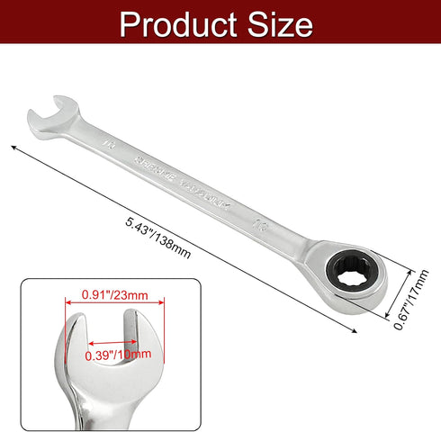 10mm Ratcheting Combination Wrench, 72 Teeth Metric Ratcheting Wrench SAE 12 Point Ratchet Box Ended Spanner Tools...
