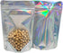 50 Pieces 4.3x6.3 inch Resealable Stand Up Zipper Lock Bags Heat Seal Pouches Gusset Bottom Clear Foil Food Storage Packaging Bag...