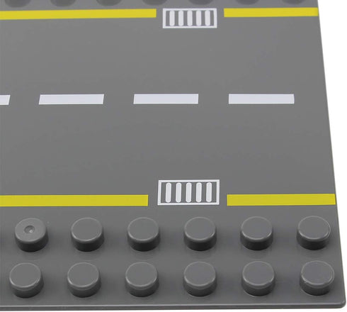 Feleph Road Baseplate for Bigger Size Building Blocks, 12 Studs for 7.5 Inches City Street Base Plate, Stackable Board for Larger Building Blocks ...