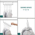 Meetu Closet Organizer - 9.5 Inch Cloth Hanger Magic Space Saving Hangers for Wardrobe Organization (Pack of 8)...