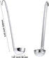 meekoo 3 Pieces Stainless Steel Ladle Soup Handle Ladle with Pouring Rim for Kitchen Cooking Soup Sauce(1 oz)...